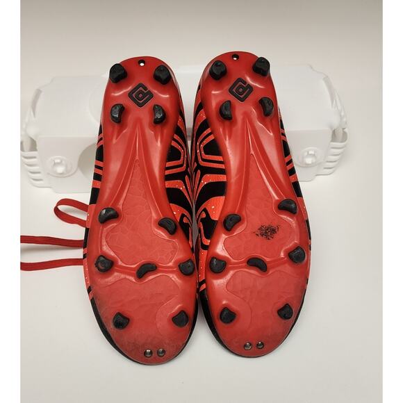 Dream Pairs Youth Soccer Cleats Red Black Swirls/Silver Specks Size US 5 - Picture 10 of 15